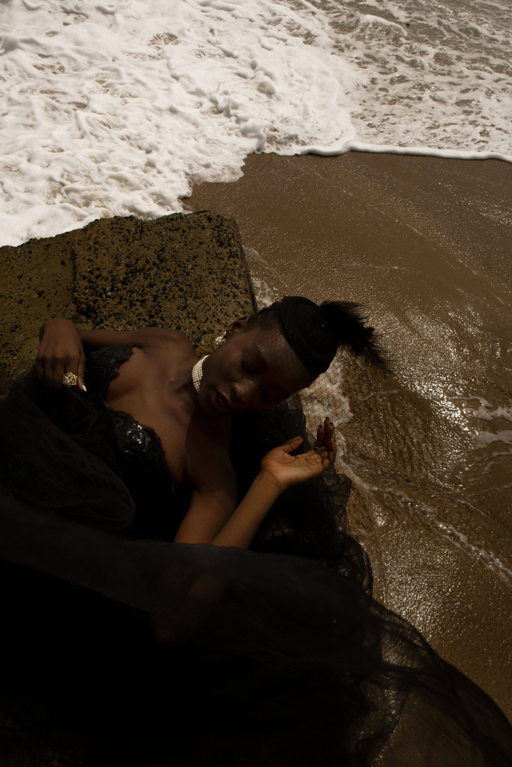 Woman in golden light portrait