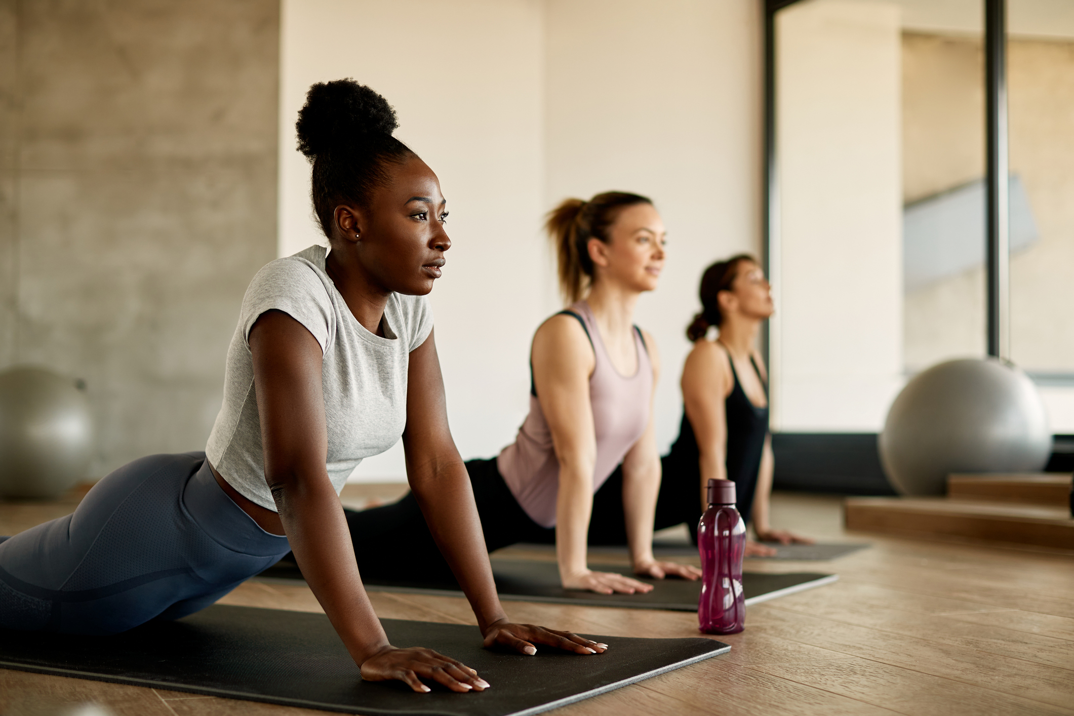 Yoga Asana on yoga mat
