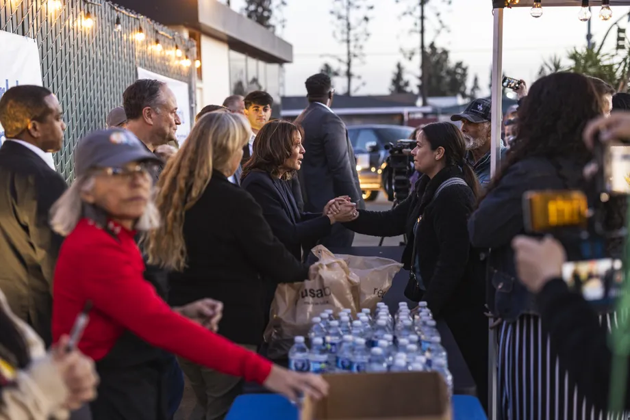 Former Vice President Kamala Harris volunteered with World Central Kitchen in her home state.
