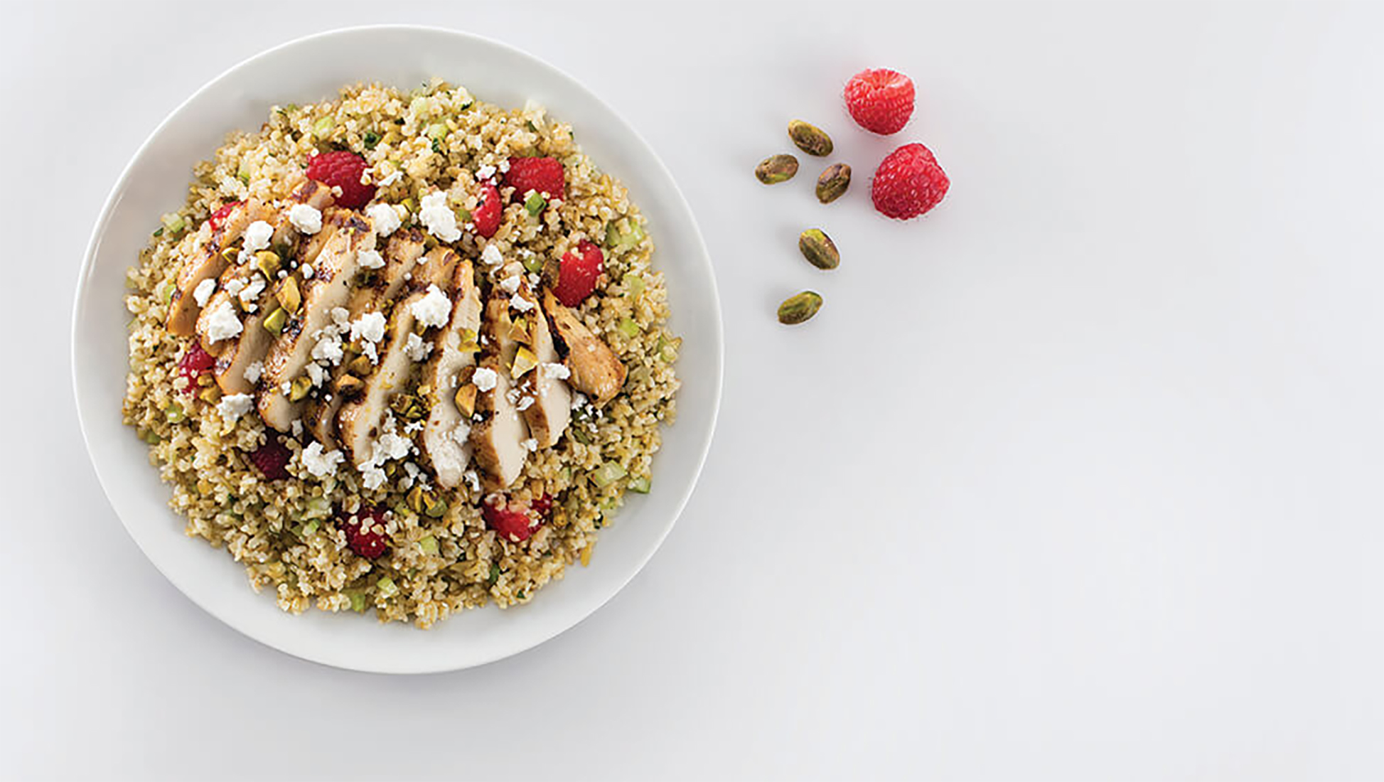 Ellie Kreigers Freekeh Raspberry Salad